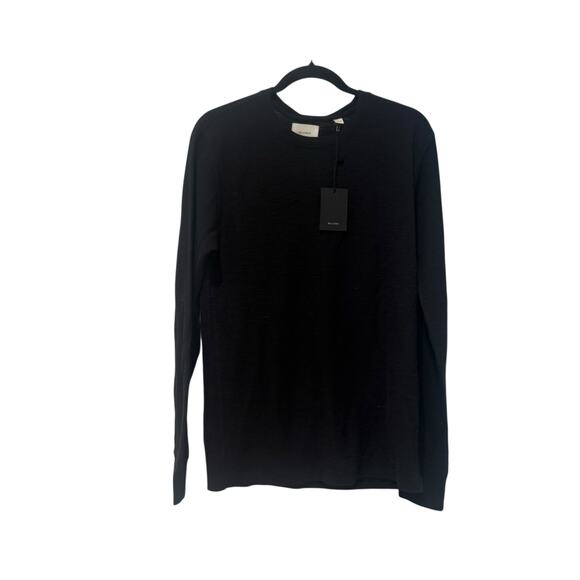 Billy Reid Men's Standard Fit Thermal Waffle Crewneck T-Shirt Black Size M NWT - Picture 2 of 11